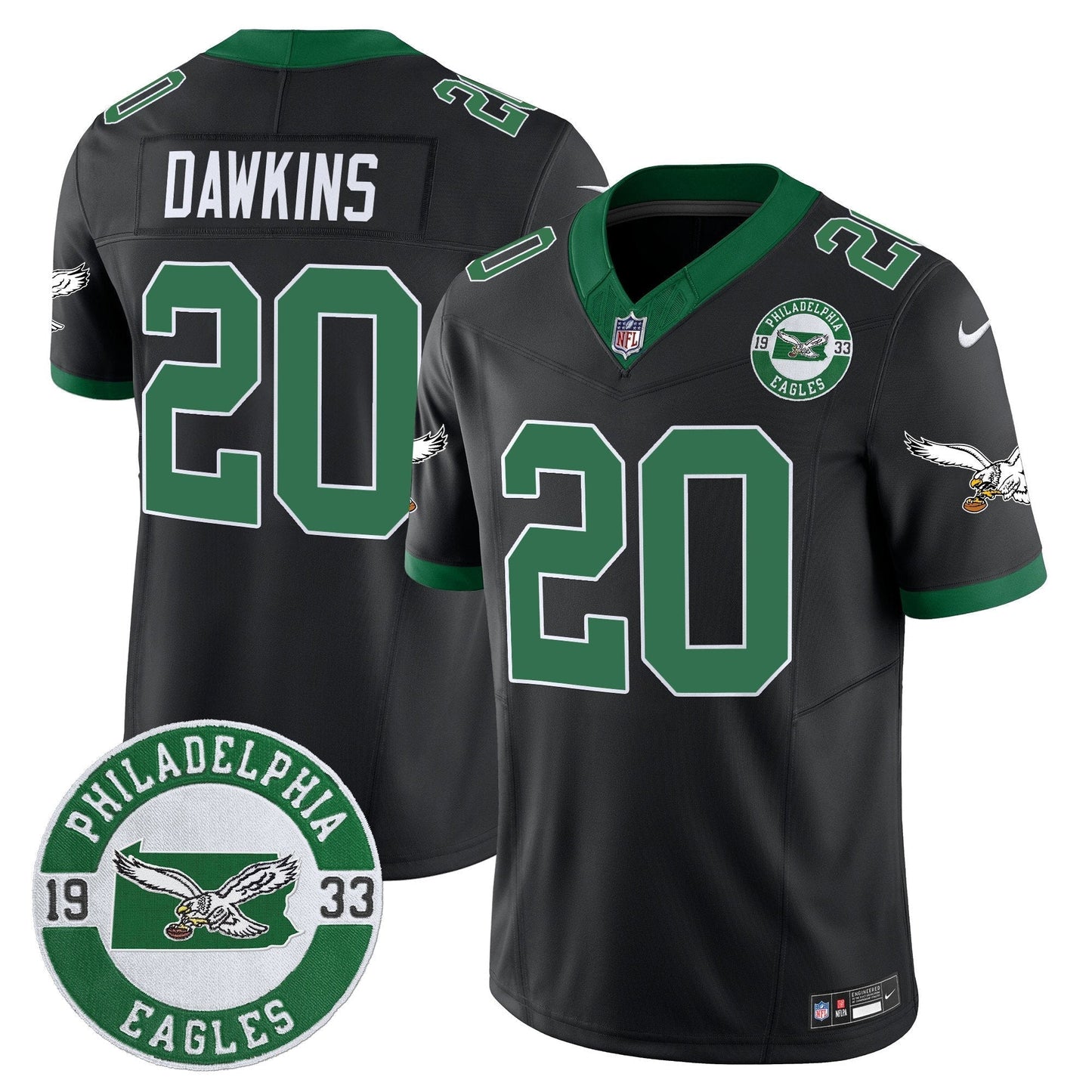 PHI 2025 Throwback Vapor Limited Jersey - Est. 1933 Patch - All Stitched-DTD