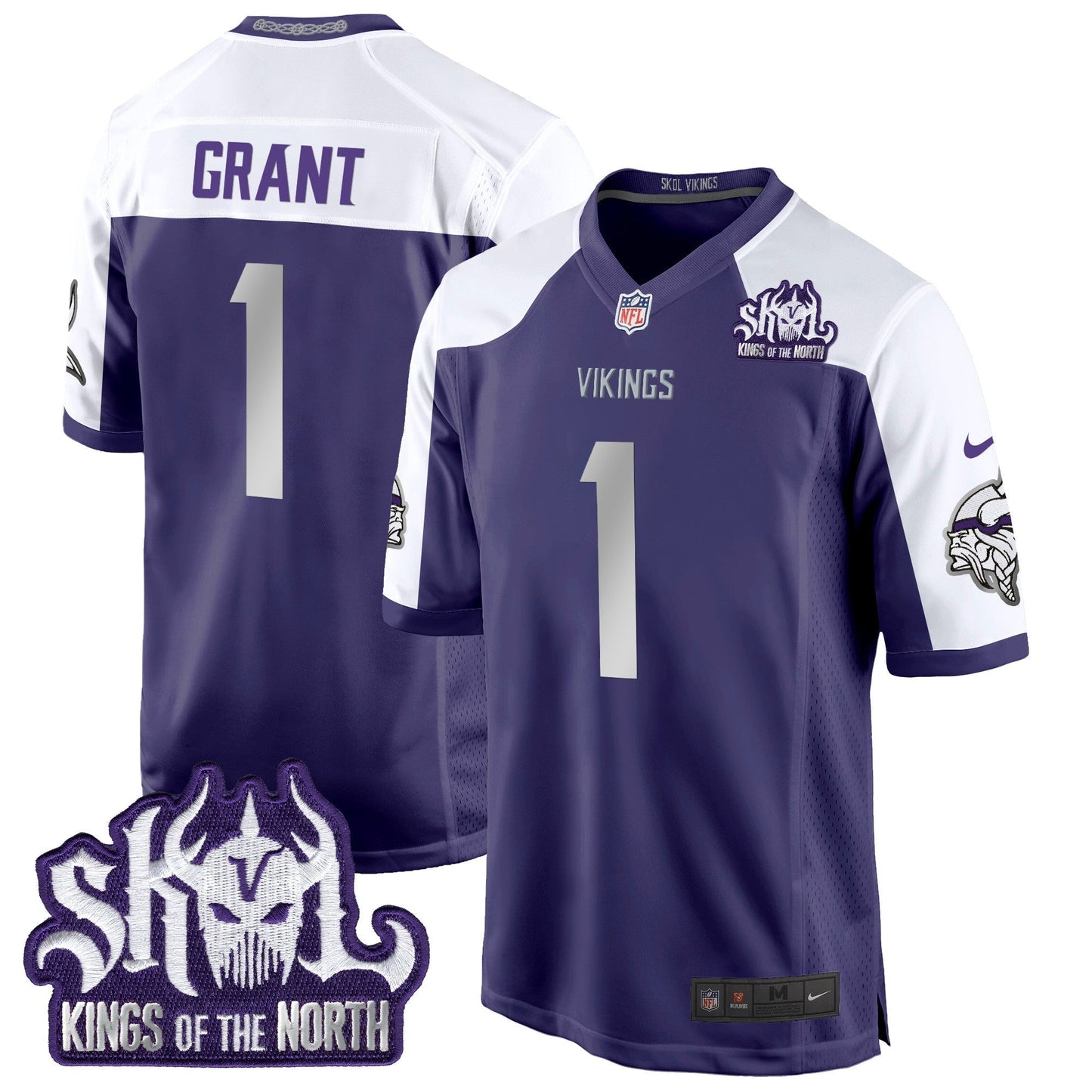 MIN 2024 Winter Warrior Skol Patch Game Jersey - All Stitched-DTD