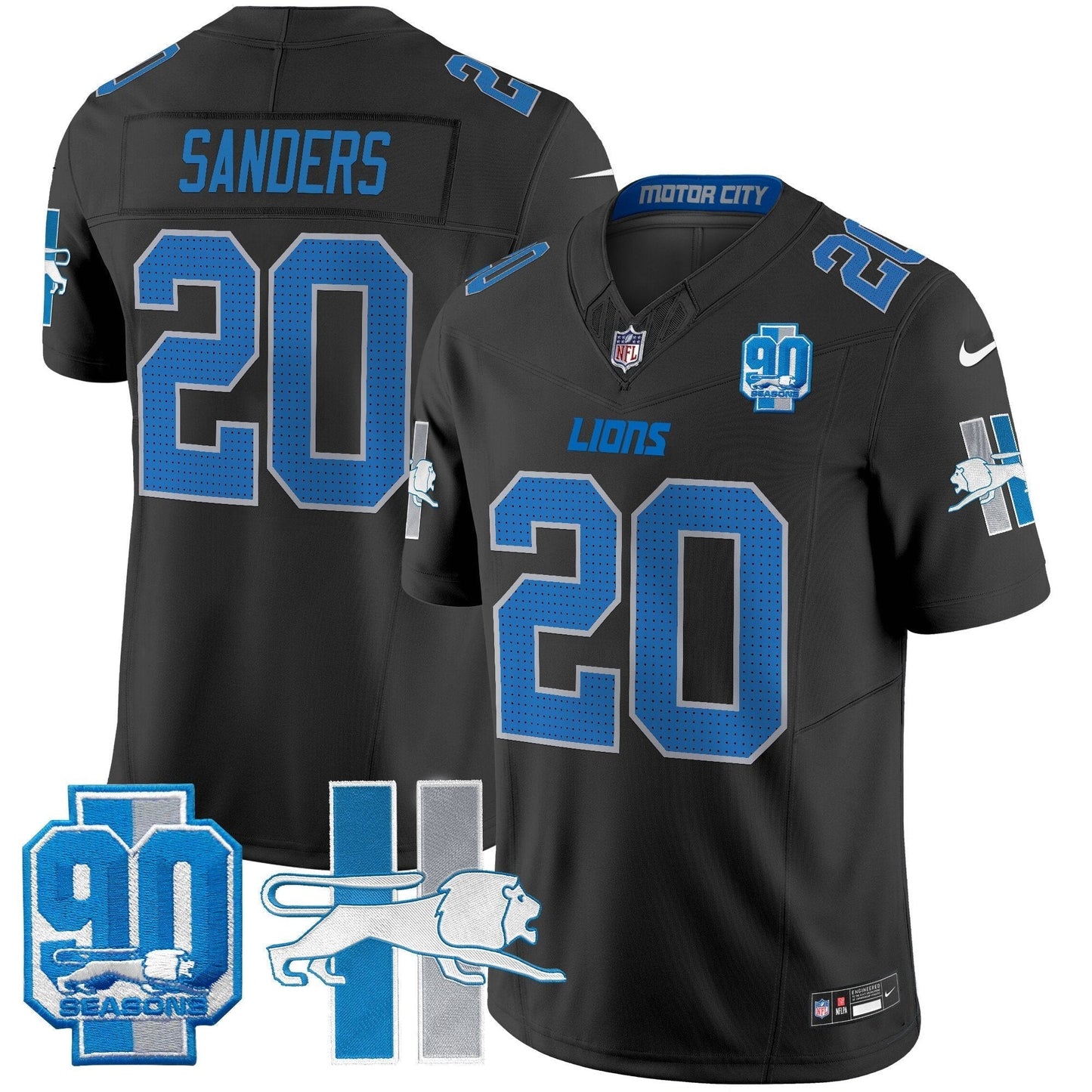 Detroit Lion 1946 Throwback Vapor Limited Jersey - All Stitched-DTD