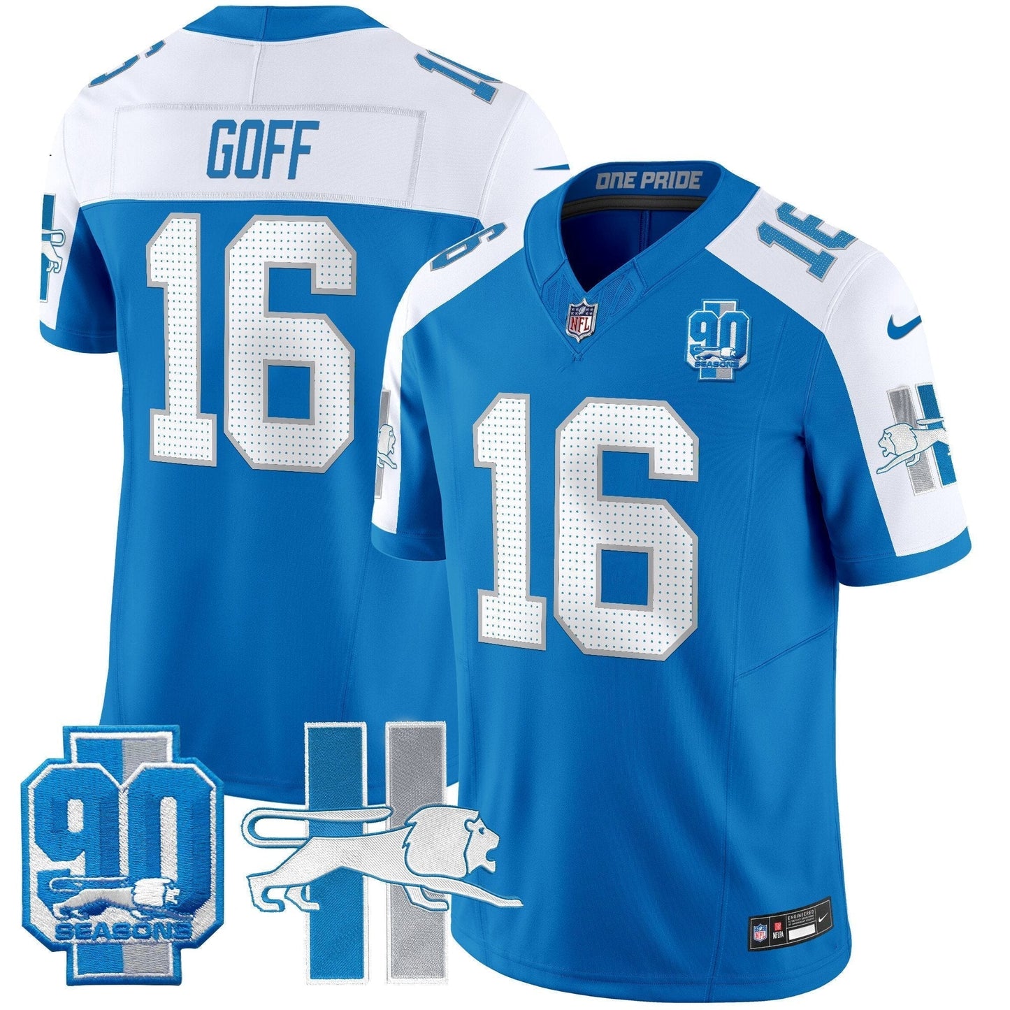 Detroit Lion 1946 Throwback Vapor Limited Jersey - All Stitched-DTD