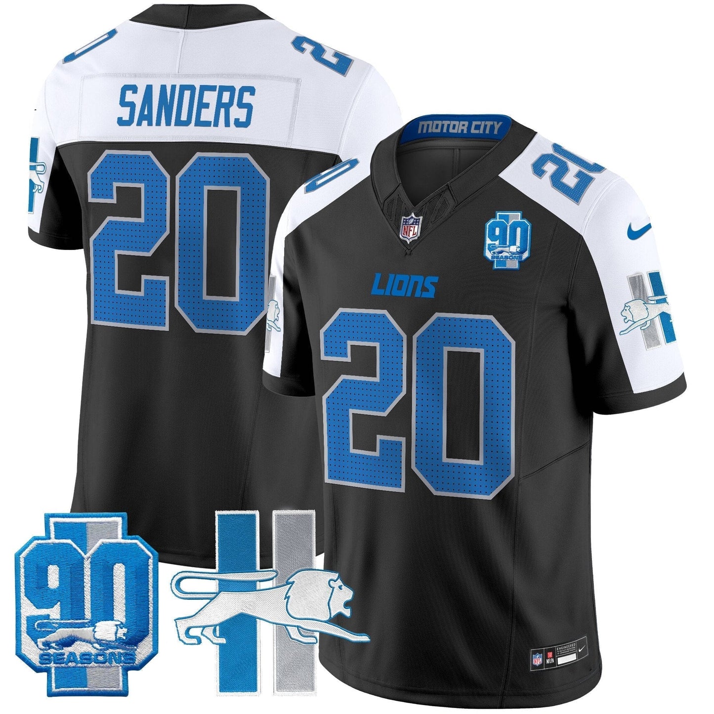 Detroit Lion 1946 Throwback Vapor Limited Jersey - All Stitched-DTD