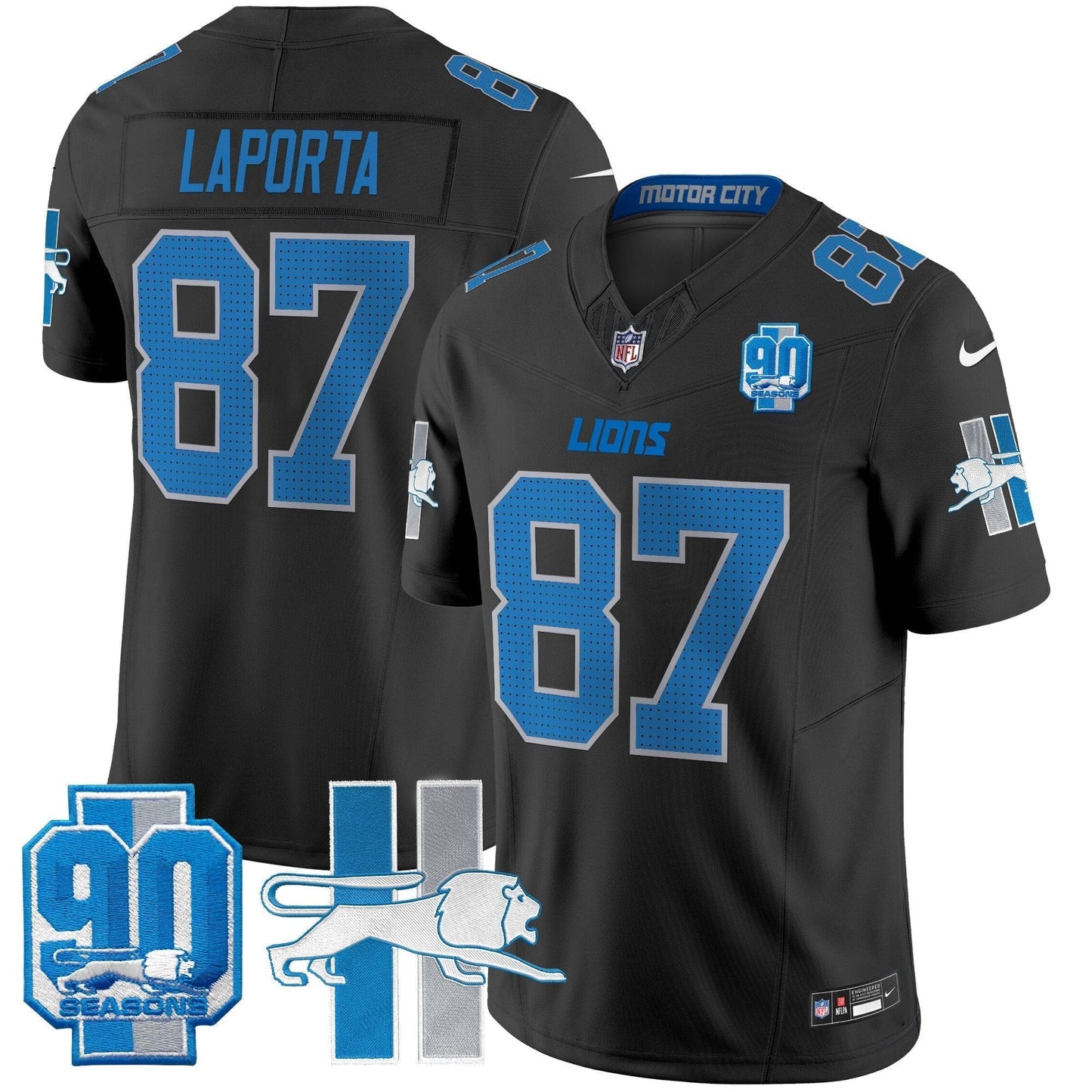 Detroit Lion 1946 Throwback Vapor Limited Jersey - All Stitched-DTD