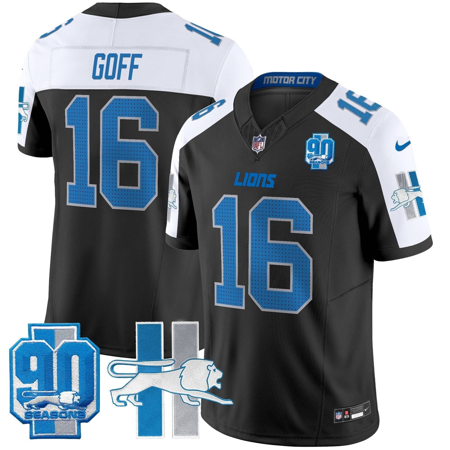 Detroit Lion 1946 Throwback Vapor Limited Jersey - All Stitched-DTD