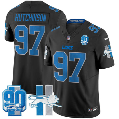 Detroit Lion 1946 Throwback Vapor Limited Jersey - All Stitched-DTD