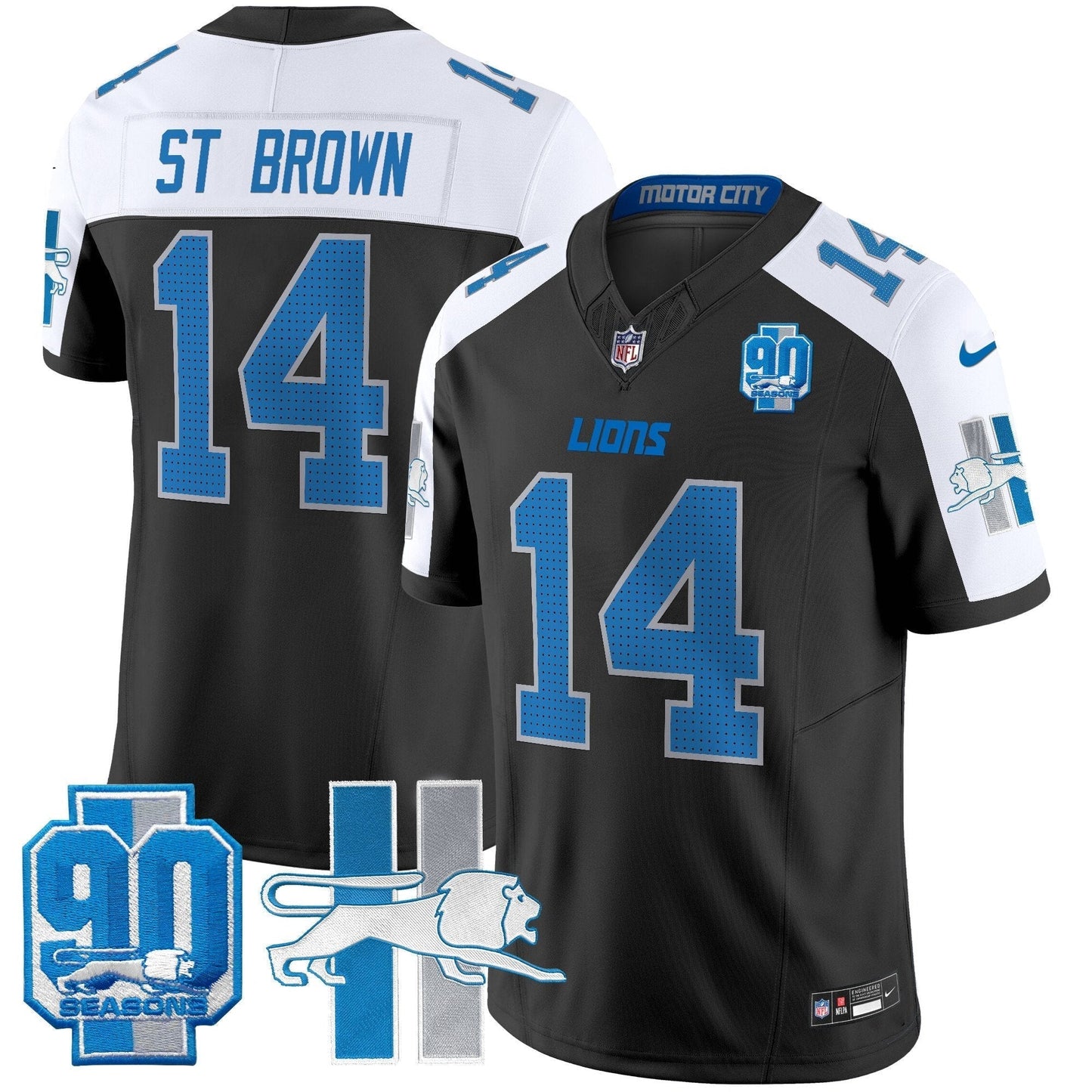Detroit Lion 1946 Throwback Vapor Limited Jersey - All Stitched-DTD
