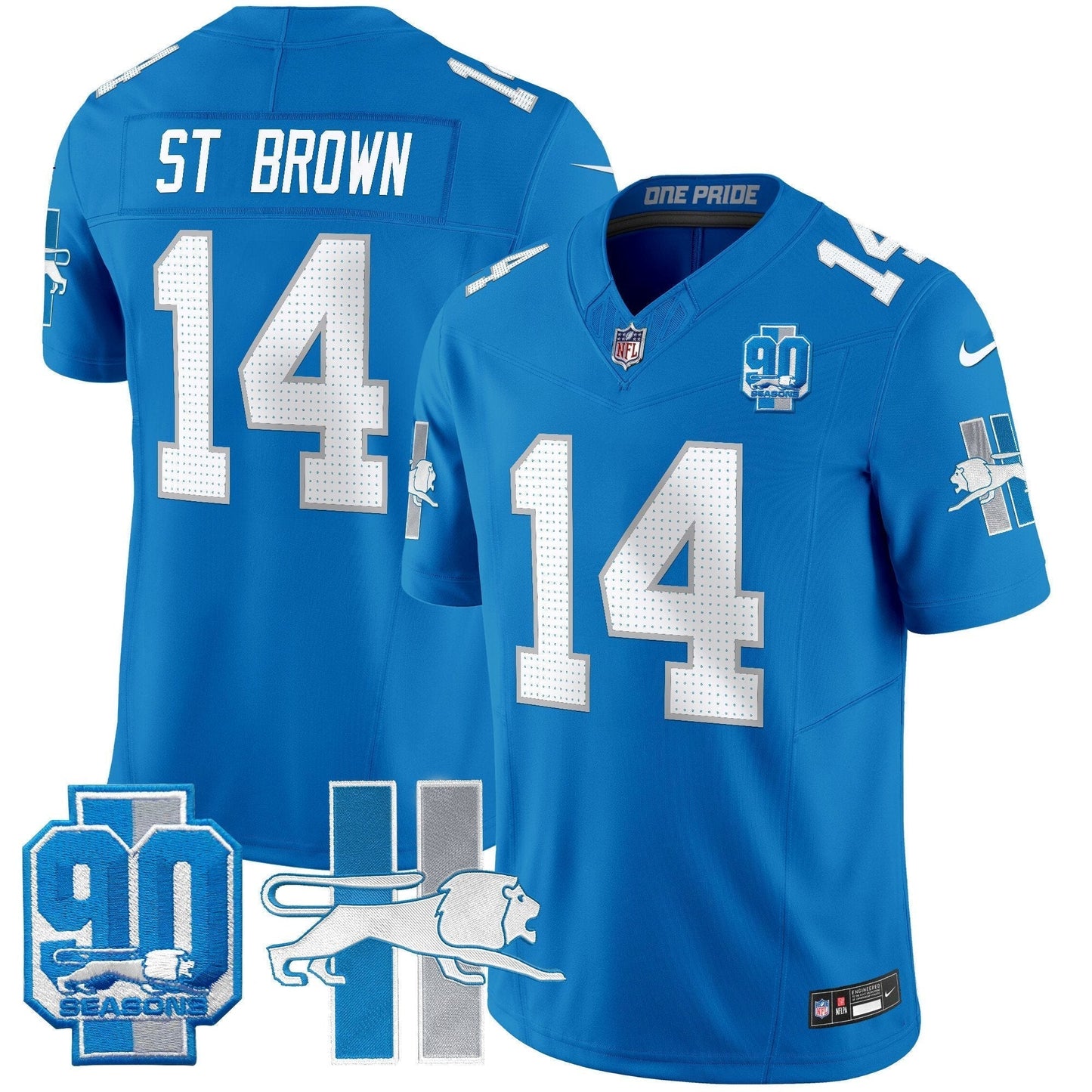 Detroit Lion 1946 Throwback Vapor Limited Jersey - All Stitched-DTD