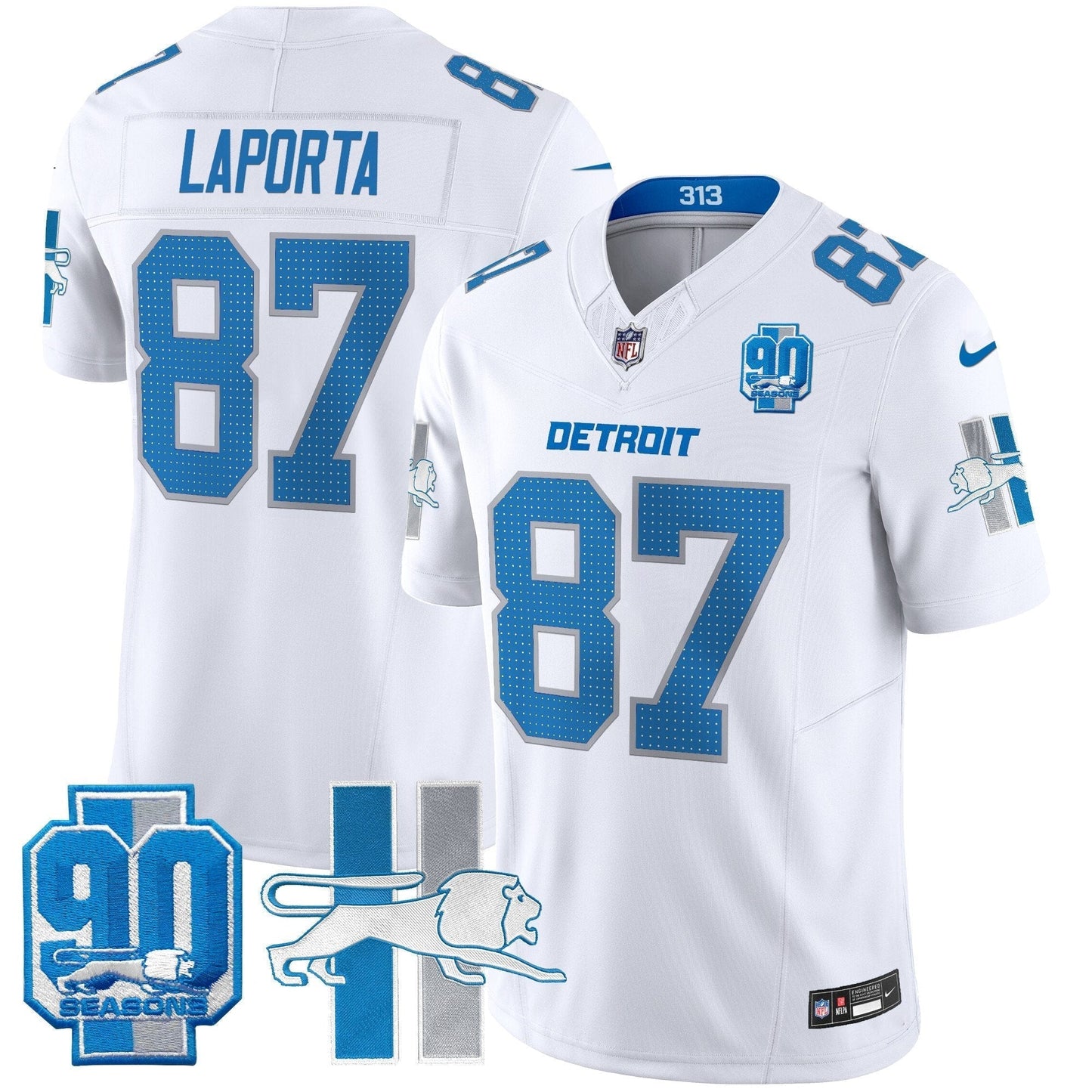Detroit Lion 1946 Throwback Vapor Limited Jersey - All Stitched-DTD