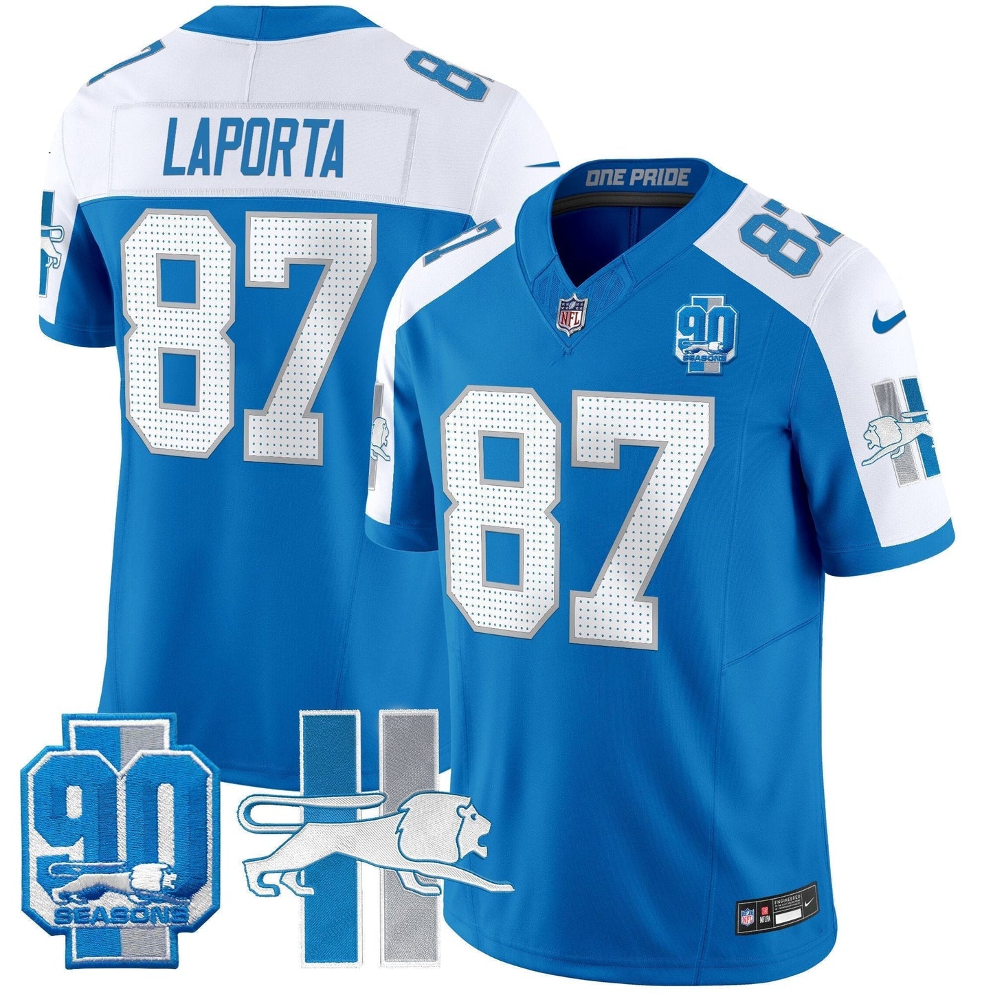 Detroit Lion 1946 Throwback Vapor Limited Jersey - All Stitched-DTD