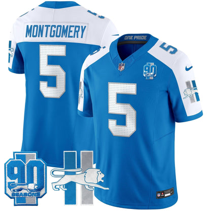 Detroit Lion 1946 Throwback Vapor Limited Jersey - All Stitched-DTD