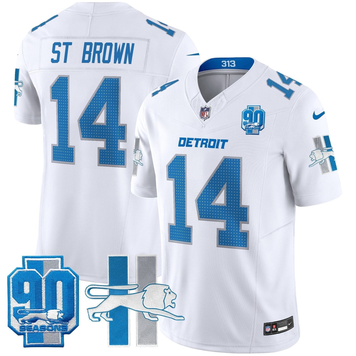 Detroit Lion 1946 Throwback Vapor Limited Jersey - All Stitched-DTD