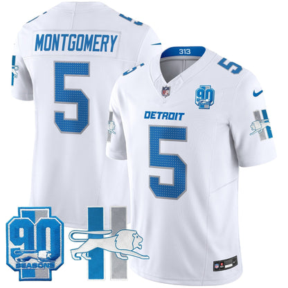 Detroit Lion 1946 Throwback Vapor Limited Jersey - All Stitched-DTD