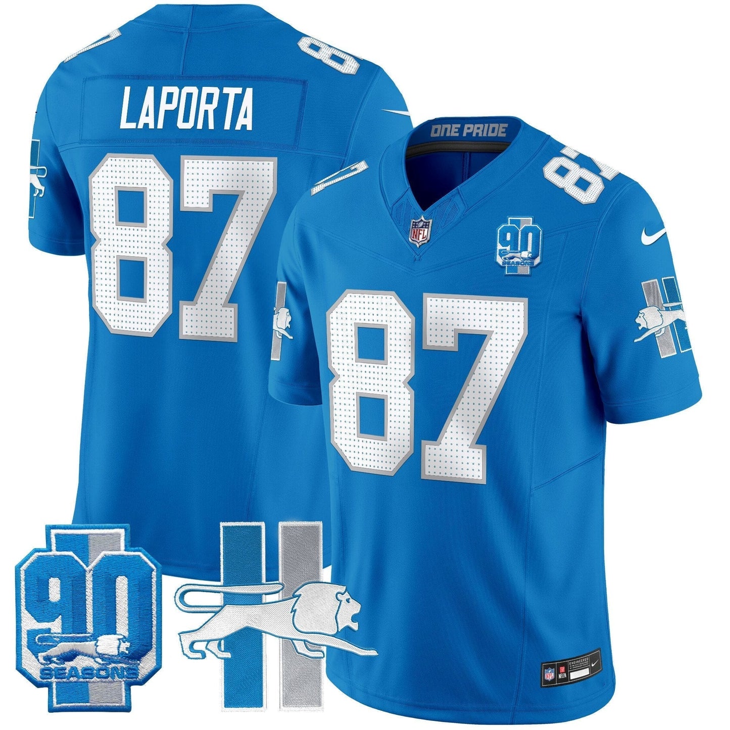 Detroit Lion 1946 Throwback Vapor Limited Jersey - All Stitched-DTD