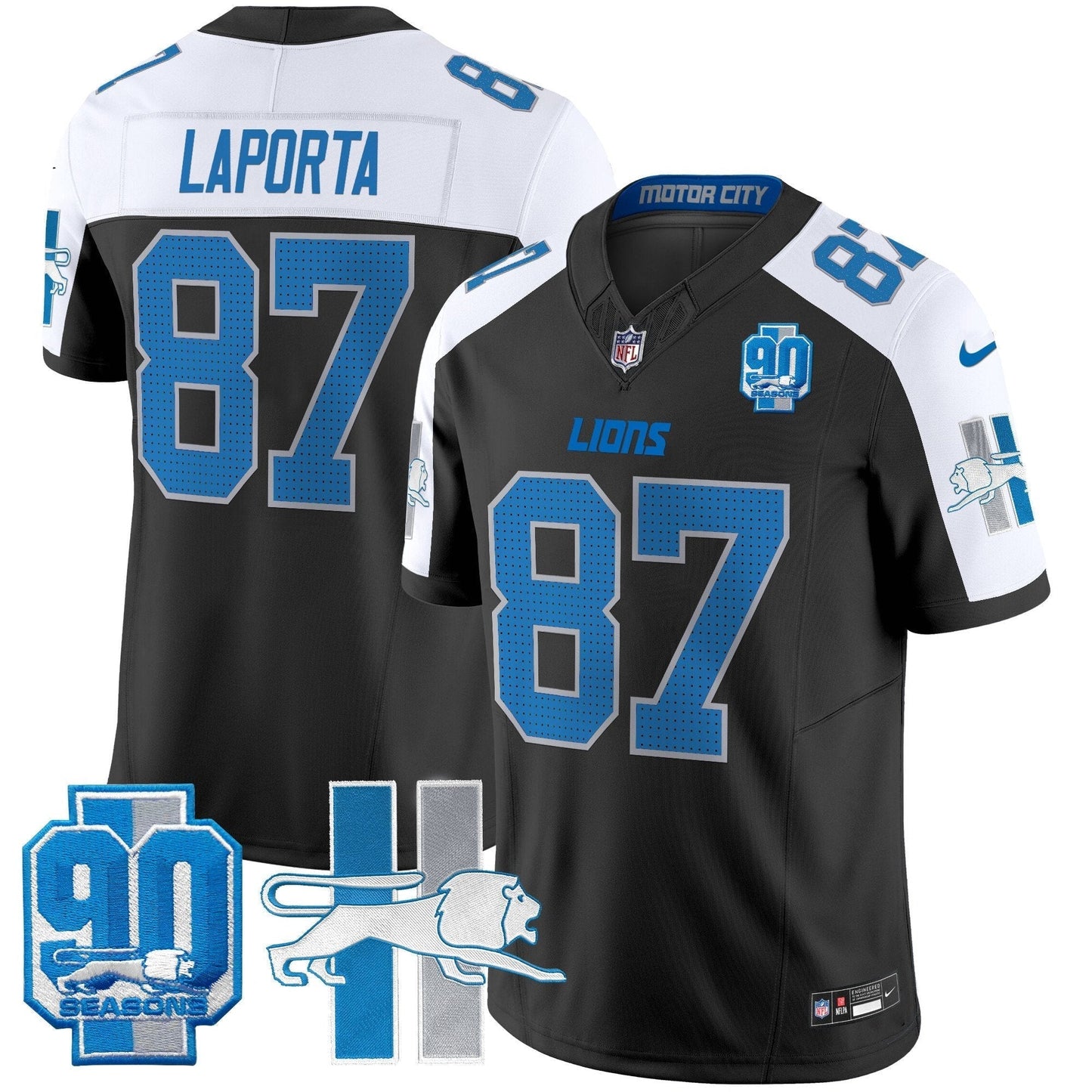 Detroit Lion 1946 Throwback Vapor Limited Jersey - All Stitched-DTD