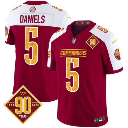 Men's Washington Commanders 90th Anniversary Vapor Limited Jersey V4 - All Stitched