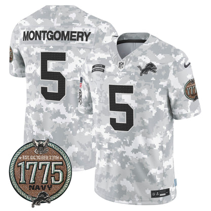 DET 2024 Salute to Service Establishment Year Patch Vapor Limited Jersey - All Stitched-DTD