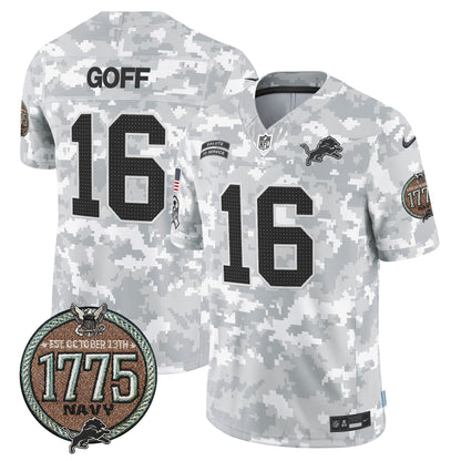 DET 2024 Salute to Service Establishment Year Patch Vapor Limited Jersey - All Stitched-DTD