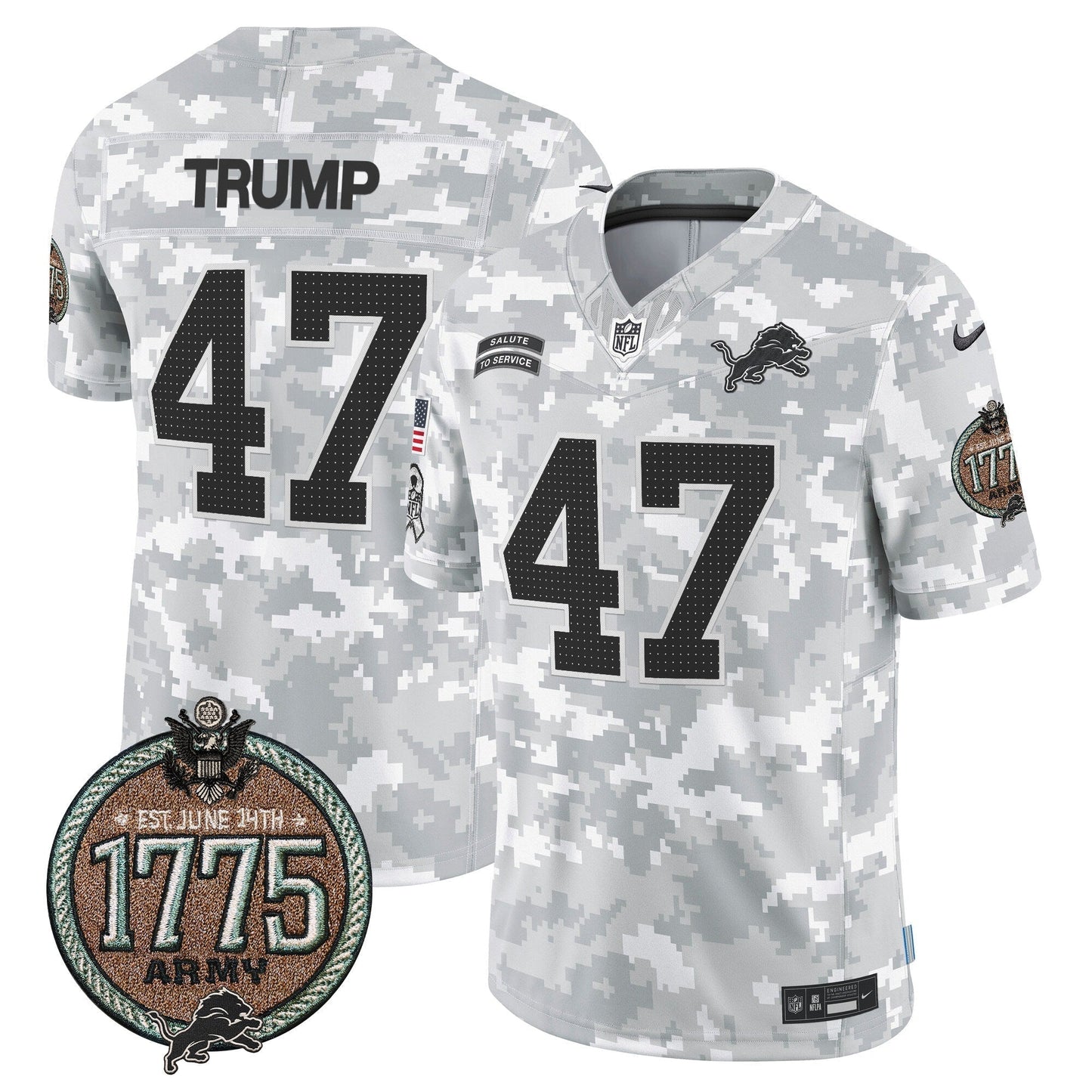 DET 2024 Salute to Service Establishment Year Patch Vapor Limited Jersey - All Stitched-DTD