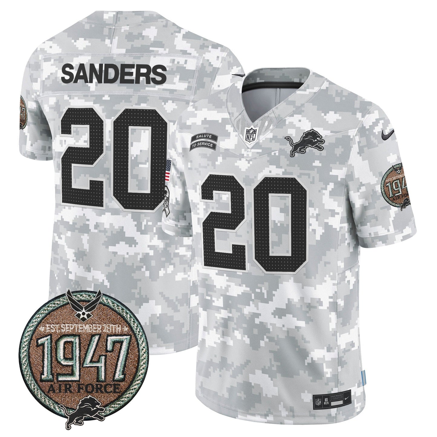 DET 2024 Salute to Service Establishment Year Patch Vapor Limited Jersey - All Stitched-DTD