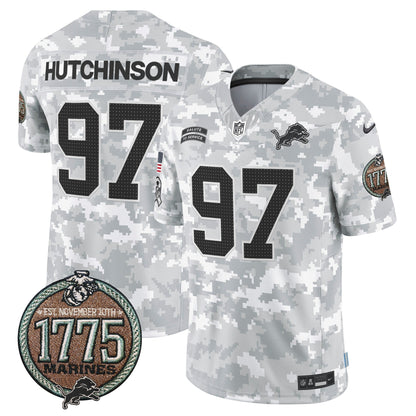 DET 2024 Salute to Service Establishment Year Patch Vapor Limited Jersey - All Stitched-DTD