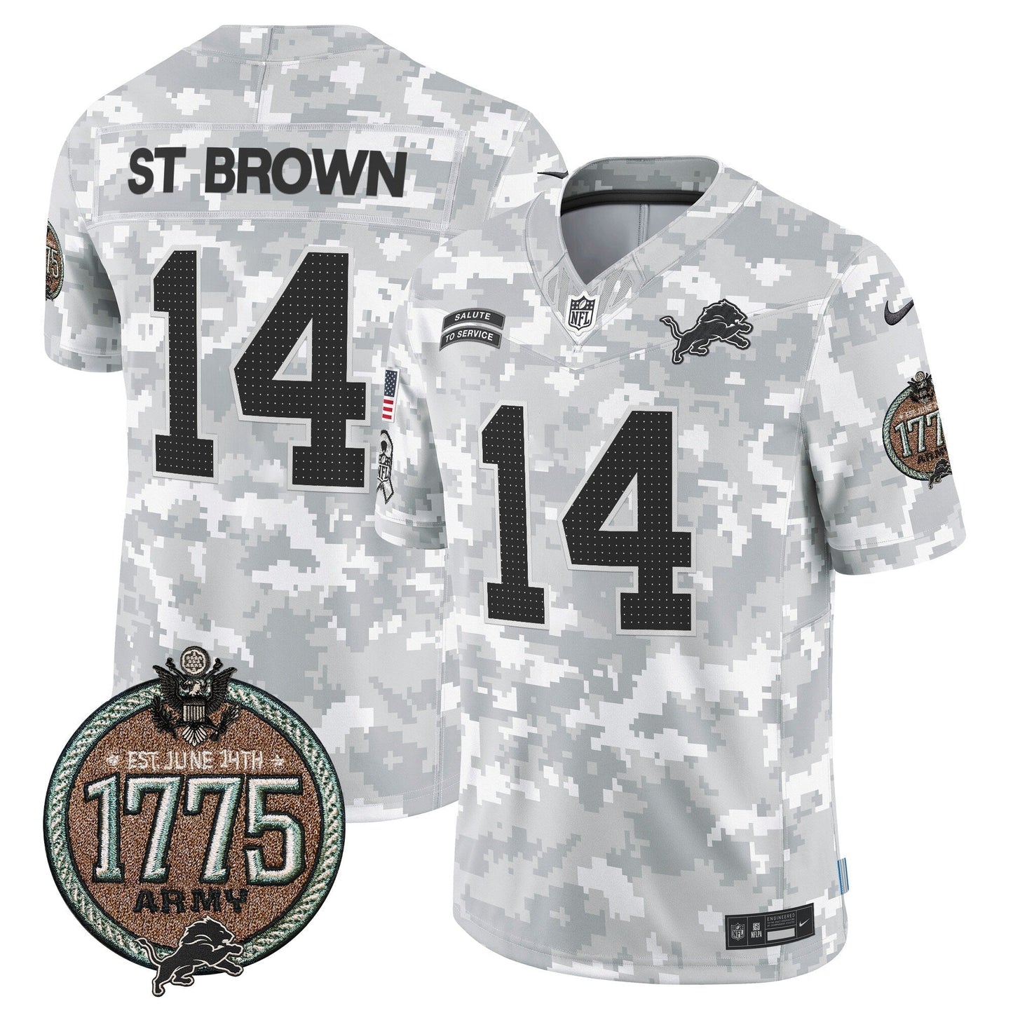 DET 2024 Salute to Service Establishment Year Patch Vapor Limited Jersey - All Stitched-DTD