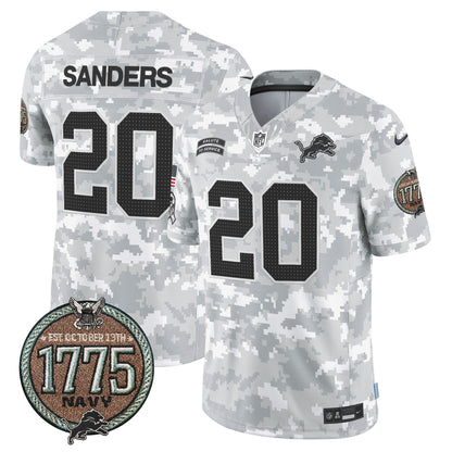 DET 2024 Salute to Service Establishment Year Patch Vapor Limited Jersey - All Stitched-DTD