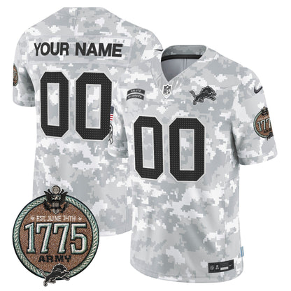 DET 2024 Salute to Service Establishment Year Patch Vapor Limited Custom Jersey - All Stitched-DTD