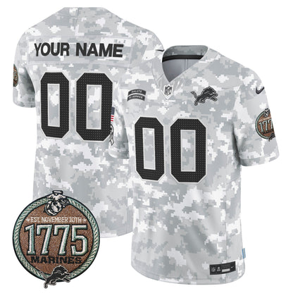 DET 2024 Salute to Service Establishment Year Patch Vapor Limited Custom Jersey - All Stitched-DTD