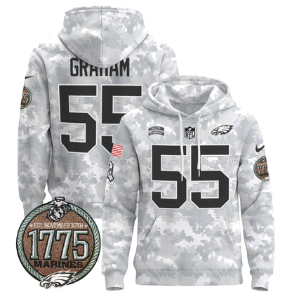 PHI 2024 Salute to Service Establishment Year Patch Pullover Hoodie-DTD
