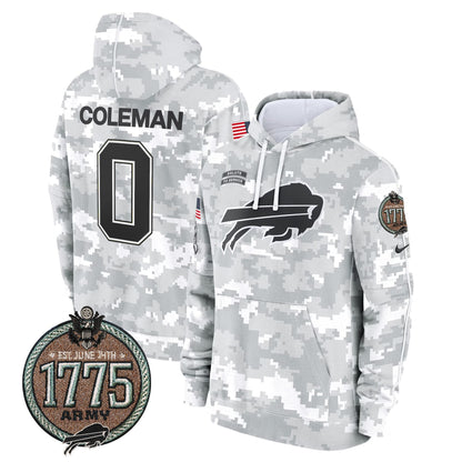 BUF 2024 Salute to Service Establishment Year Patch Fleece Pullover Hoodie-DTD
