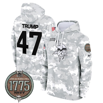 MIN 2024 Salute to Service Establishment Year Patch Fleece Pullover Hoodie-DTD