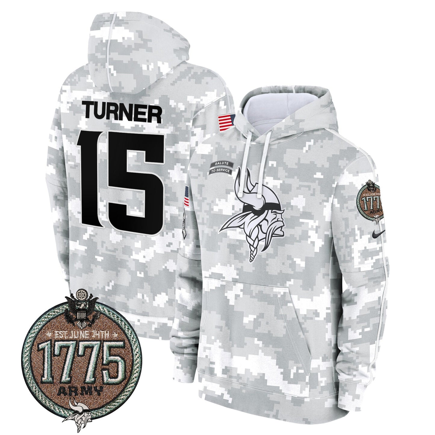 MIN 2024 Salute to Service Establishment Year Patch Fleece Pullover Hoodie-DTD