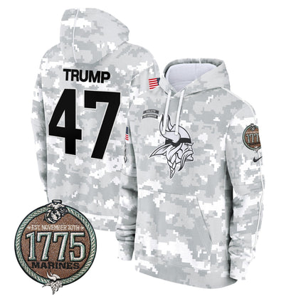 MIN 2024 Salute to Service Establishment Year Patch Fleece Pullover Hoodie-DTD