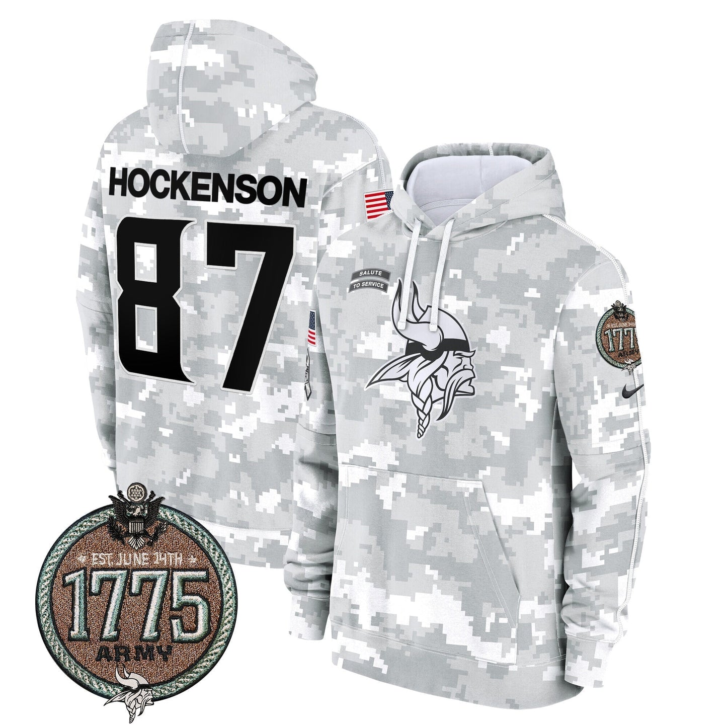 MIN 2024 Salute to Service Establishment Year Patch Fleece Pullover Hoodie-DTD
