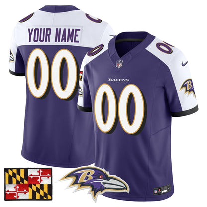 BAL 2024 Maryland Flag Vapor Limited Custom Jersey - All Stitched-DTD