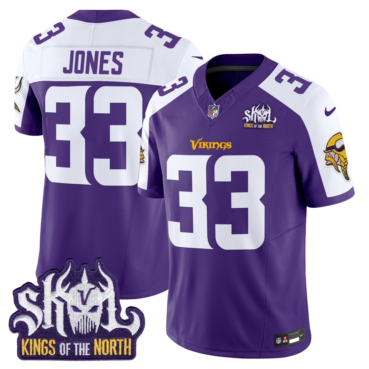 MIN King Of The North Patch Vapor Limited Jersey V2 - All Stitched-DTD