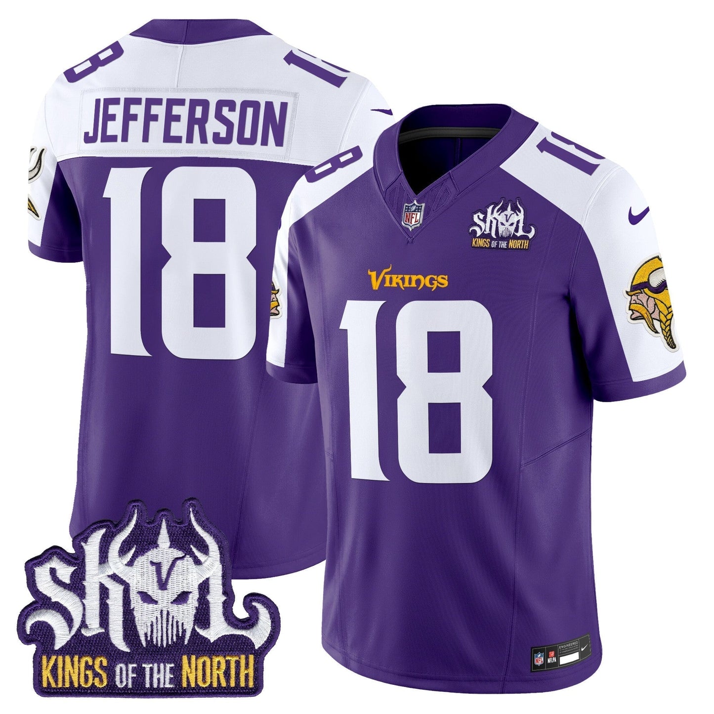 MIN King Of The North Patch Vapor Limited Jersey V2 - All Stitched-DTD