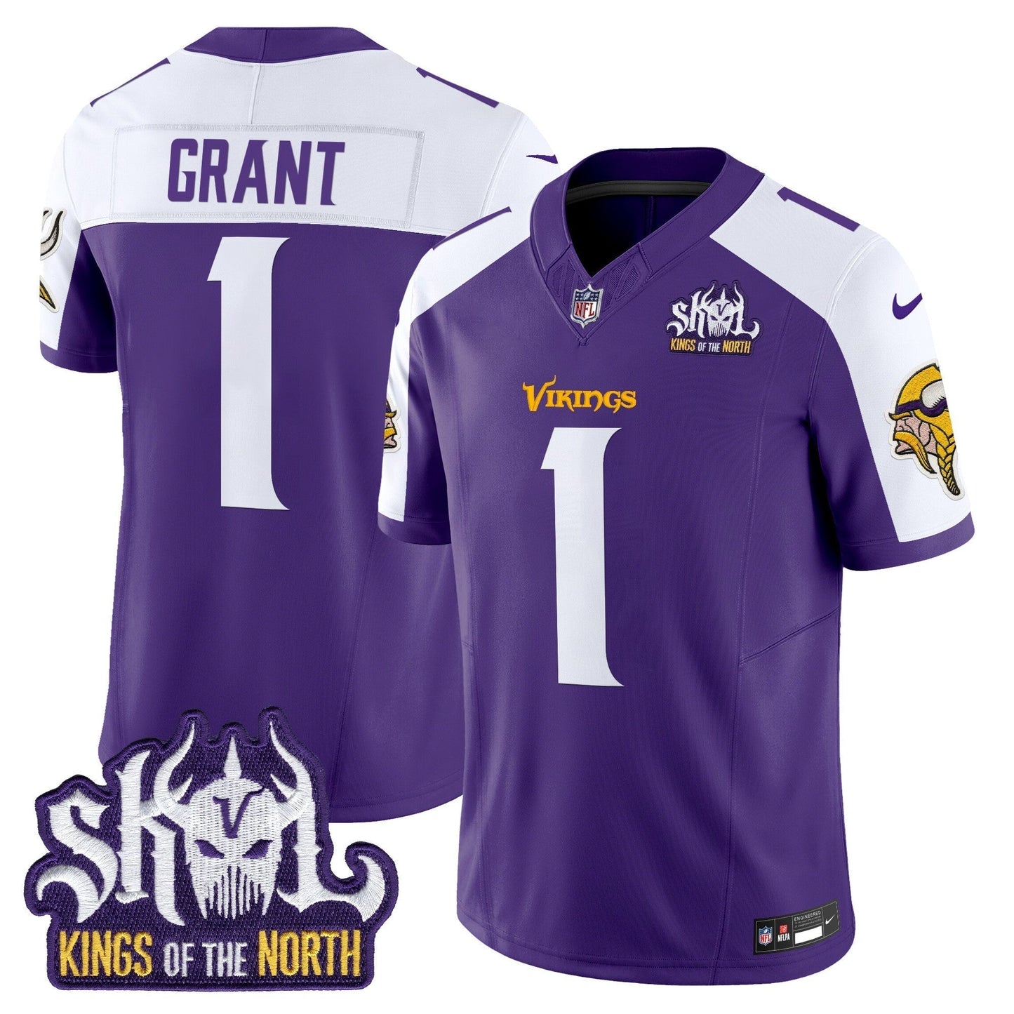 MIN King Of The North Patch Vapor Limited Jersey V2 - All Stitched-DTD