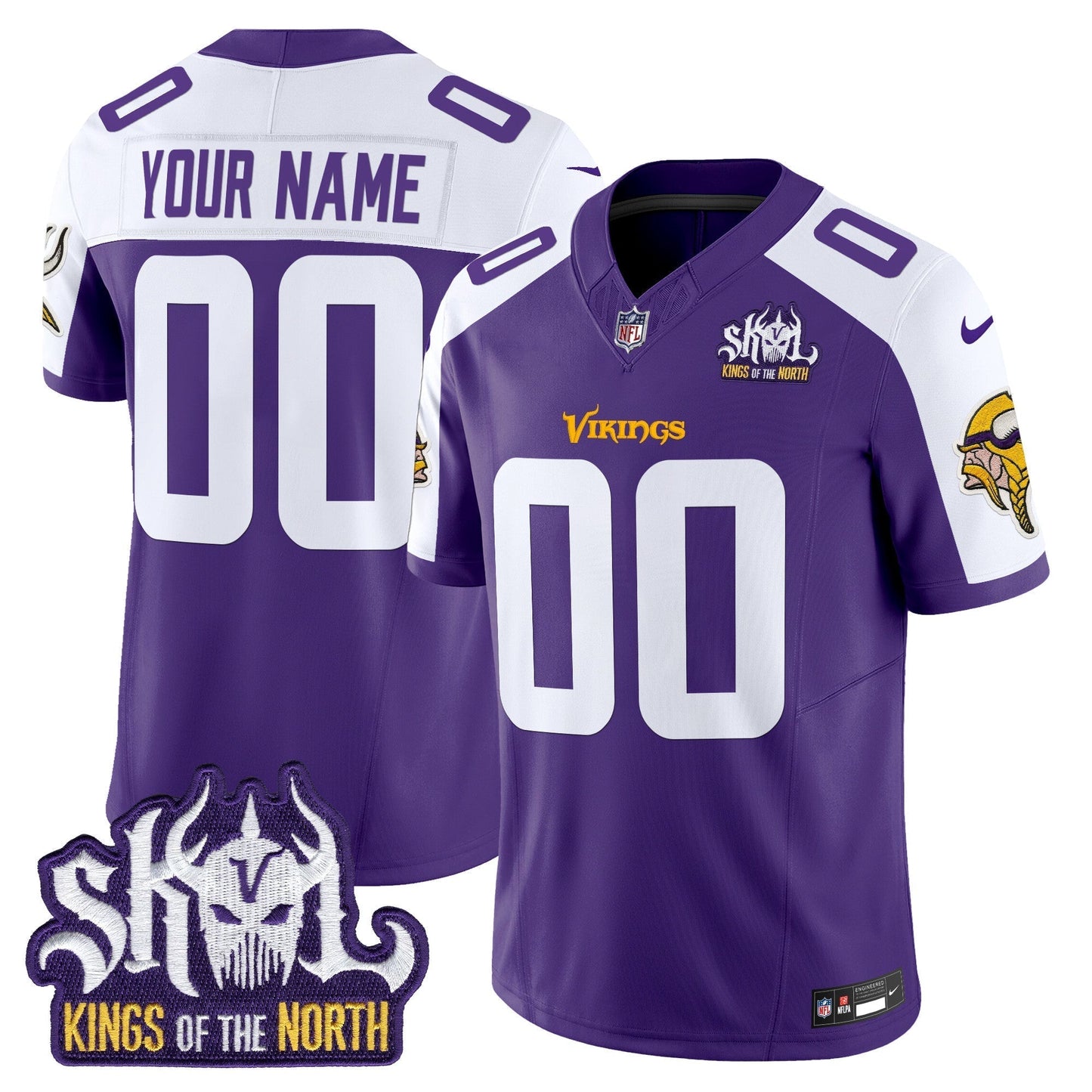MIN King Of The North Patch Vapor Limited Custom Jersey V2 - All Stitched-DTD