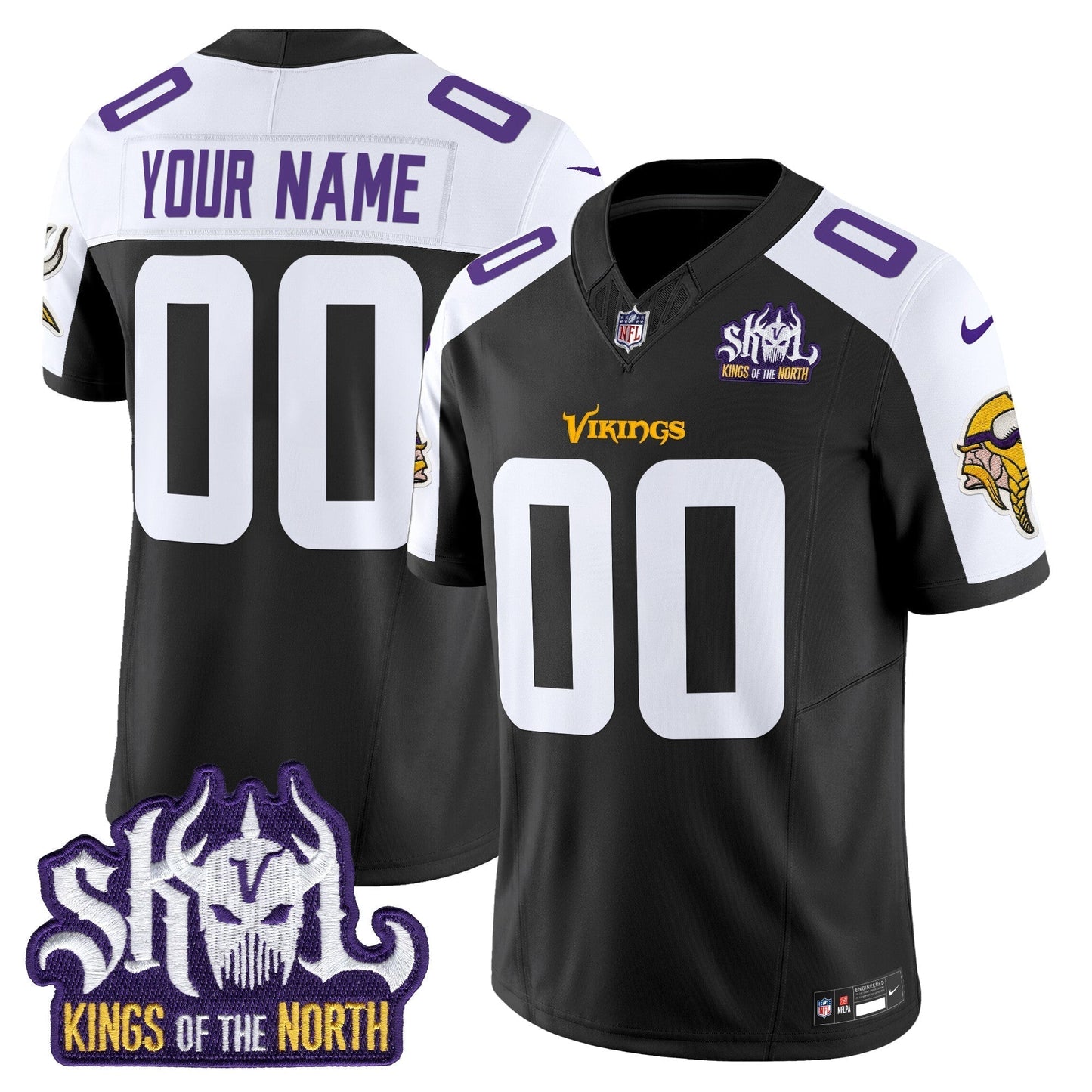 MIN King Of The North Patch Vapor Limited Custom Jersey V2 - All Stitched-DTD
