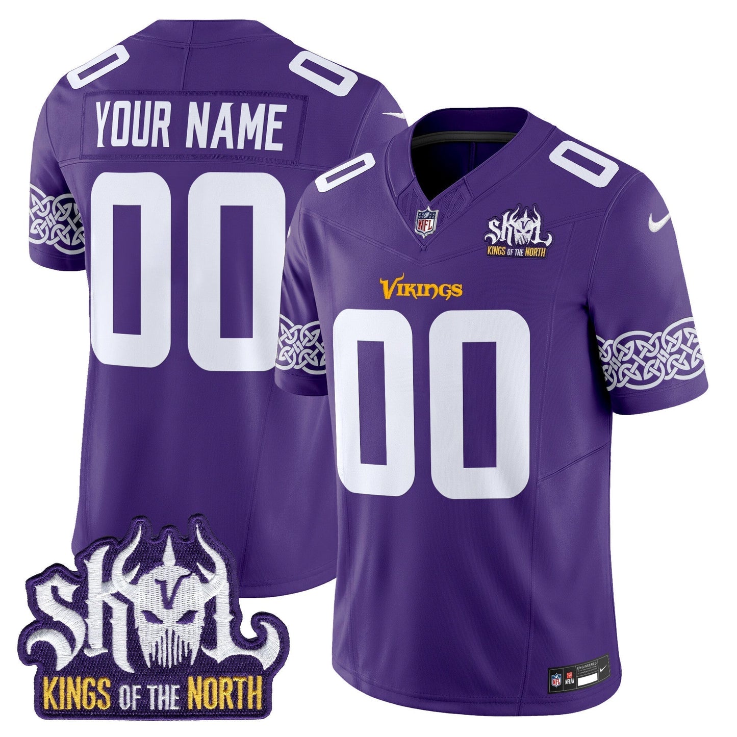 MIN King Of The North Patch Vapor Limited Custom Jersey V2 - All Stitched-DTD
