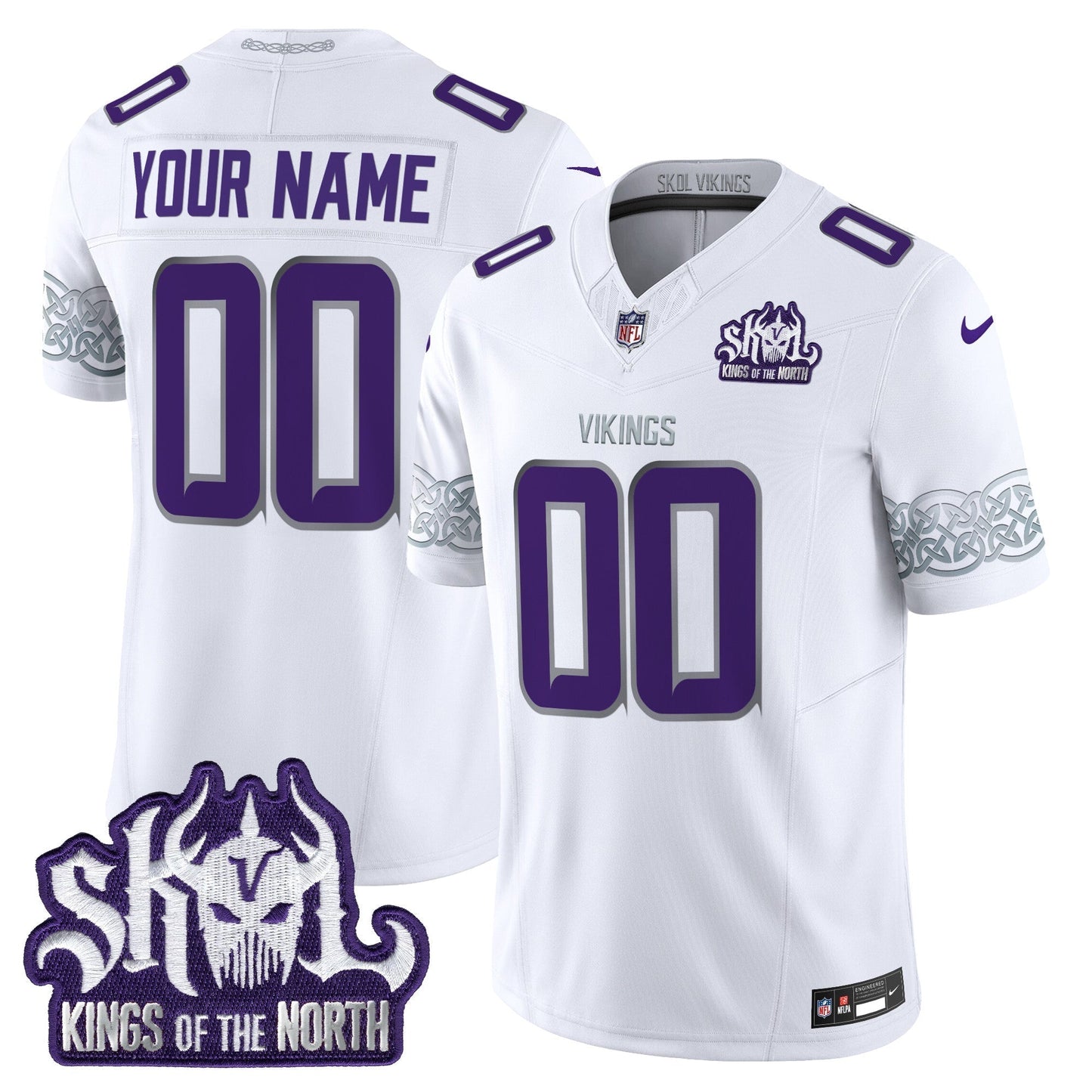 MIN King Of The North Patch Throwback Vapor Limited Custom Jersey V2 - All Stitched-DTD