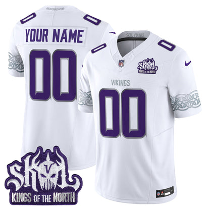 MIN King Of The North Patch Throwback Vapor Limited Custom Jersey V2 - All Stitched-DTD