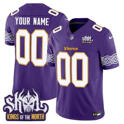 MIN King Of The North Patch Throwback Vapor Limited Custom Jersey V2 - All Stitched-DTD