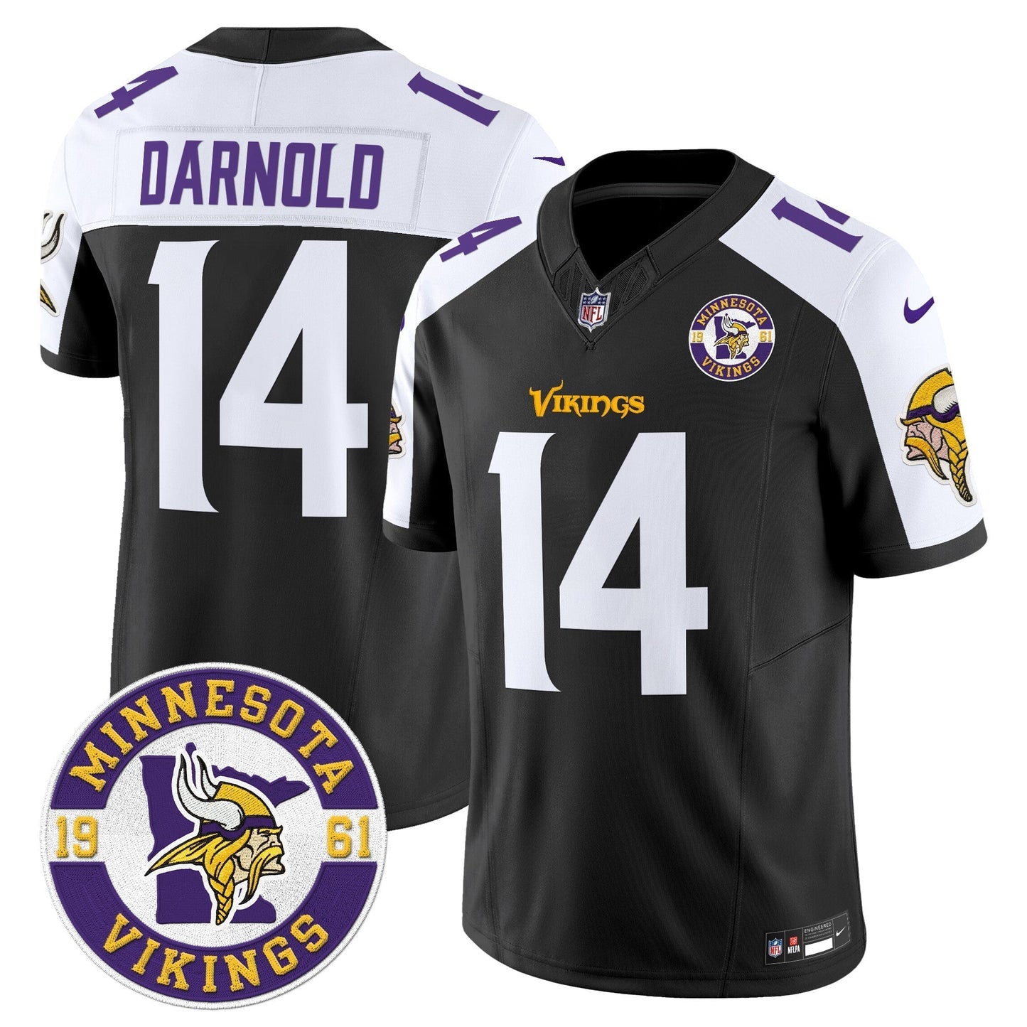 MIN King Of The North Patch Vapor Limited Jersey - Est. 1961 Patch - All Stitched-DTD