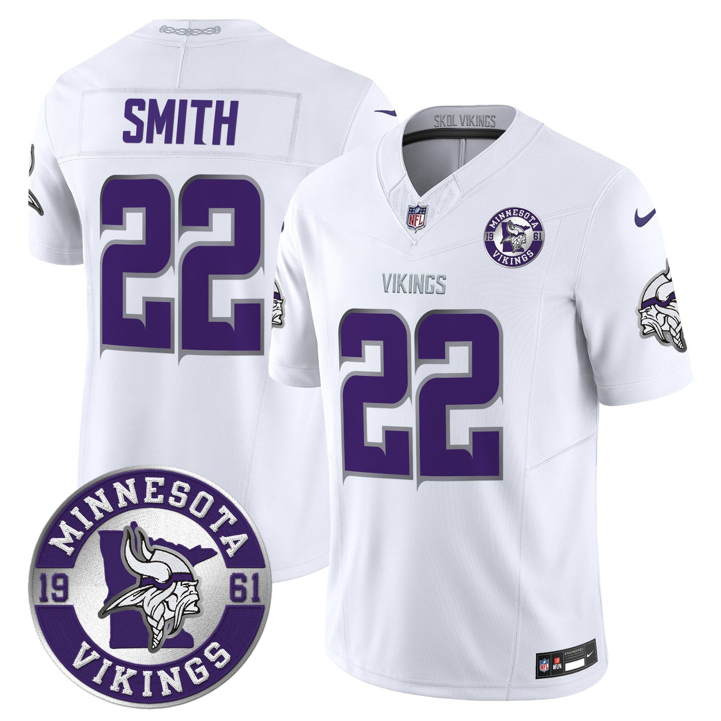 MIN King Of The North Patch Vapor Limited Jersey - Est. 1961 Patch - All Stitched-DTD