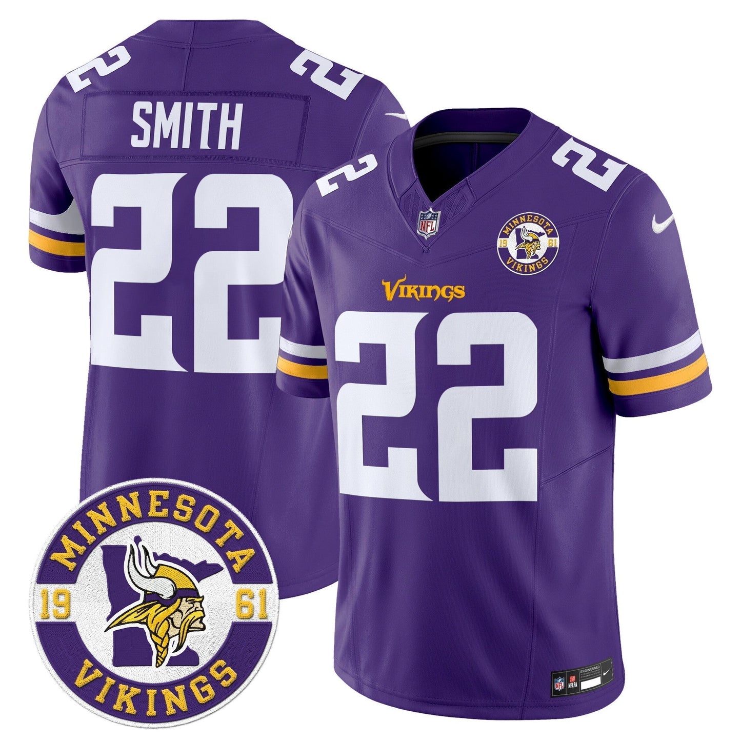 MIN King Of The North Patch Vapor Limited Jersey - Est. 1961 Patch - All Stitched-DTD