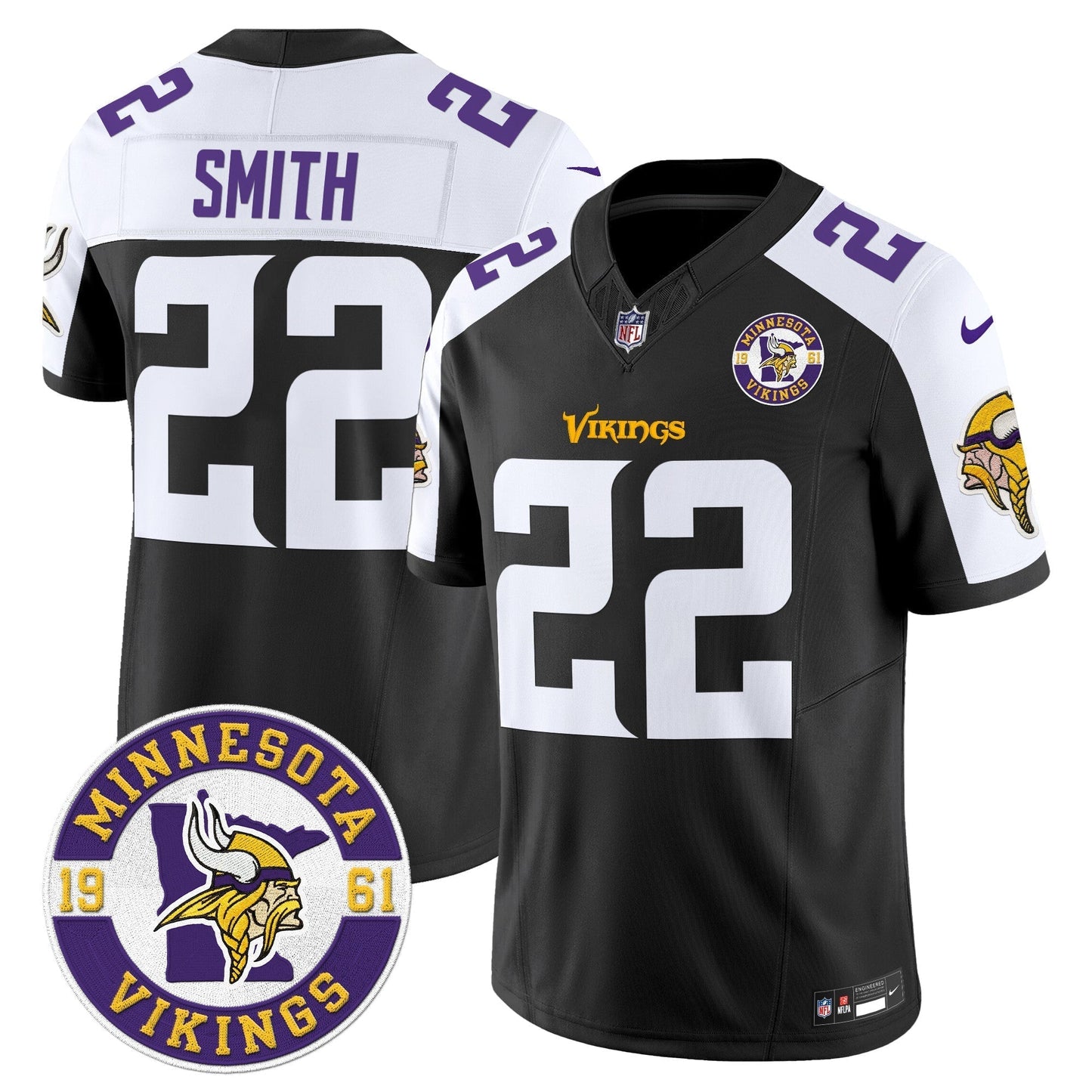 MIN King Of The North Patch Vapor Limited Jersey - Est. 1961 Patch - All Stitched-DTD