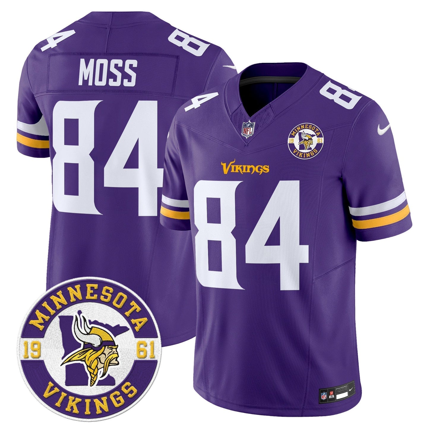 MIN King Of The North Patch Vapor Limited Jersey - Est. 1961 Patch - All Stitched-DTD