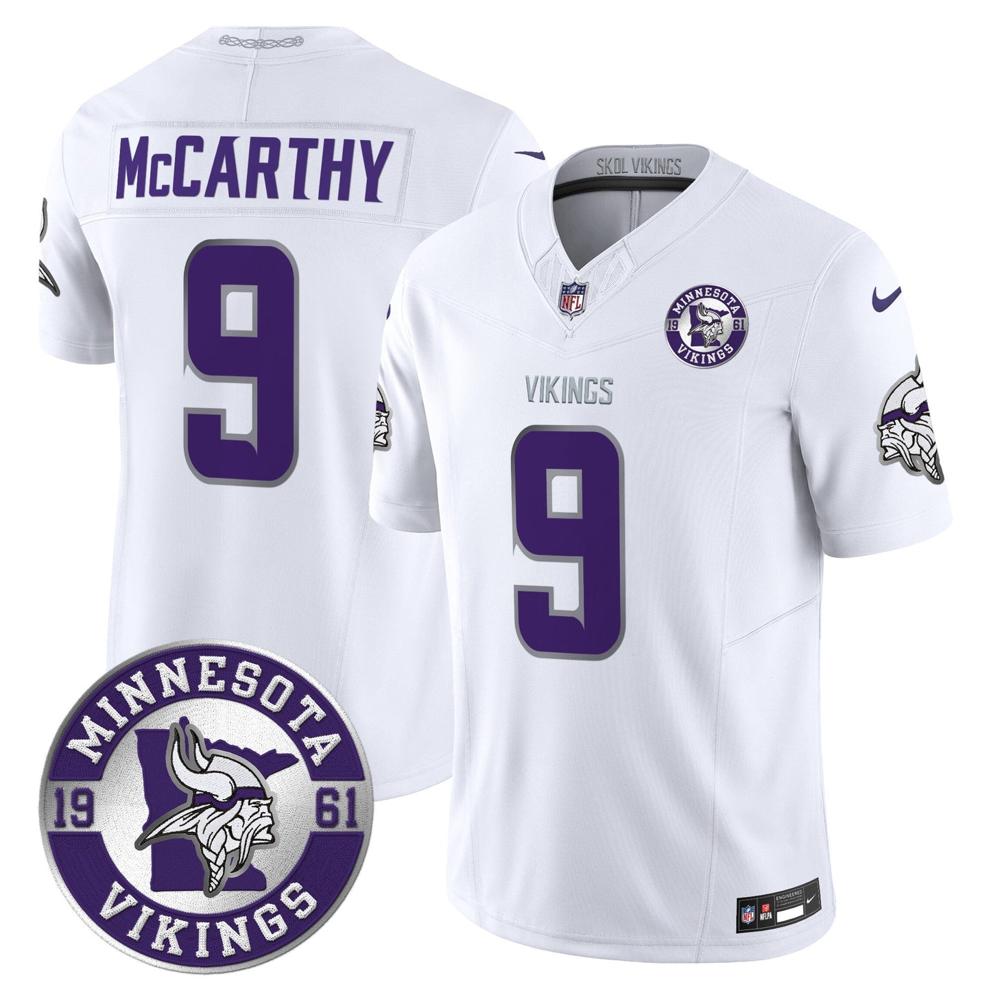 MIN King Of The North Patch Vapor Limited Jersey - Est. 1961 Patch - All Stitched-DTD