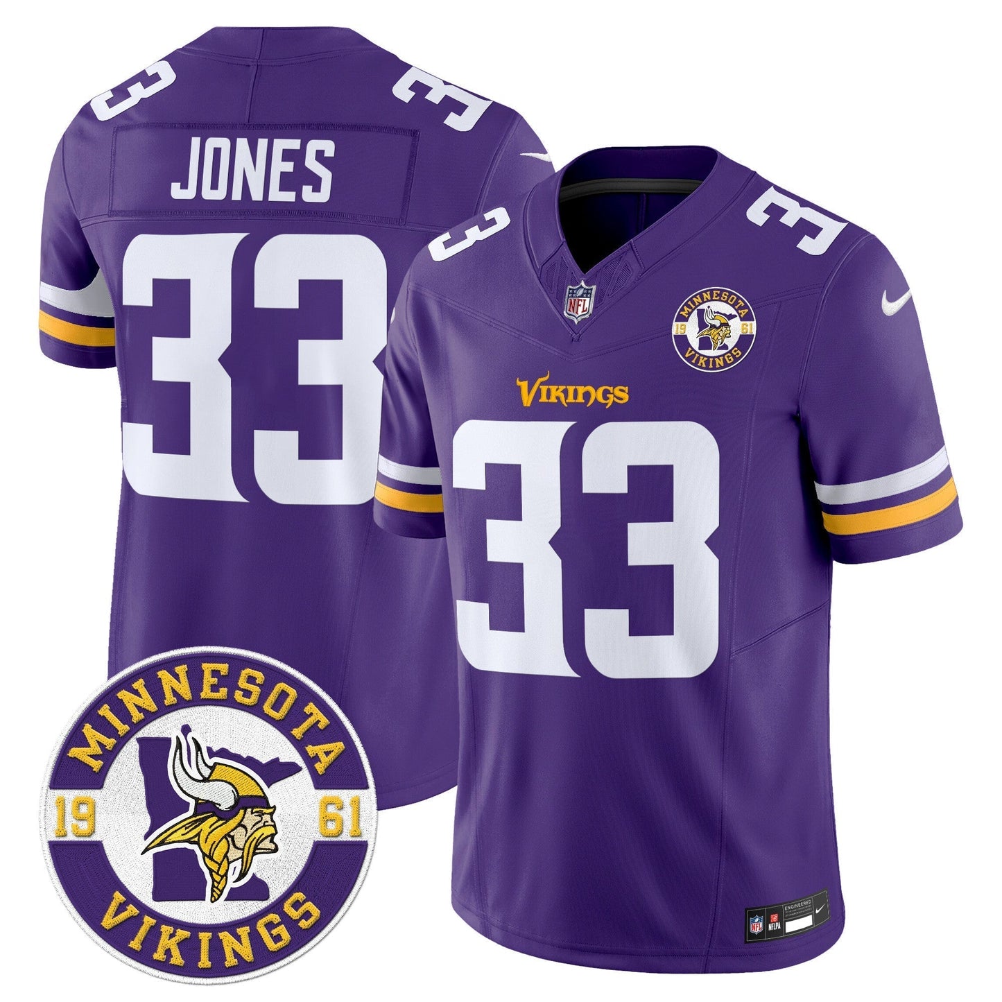 MIN King Of The North Patch Vapor Limited Jersey - Est. 1961 Patch - All Stitched-DTD